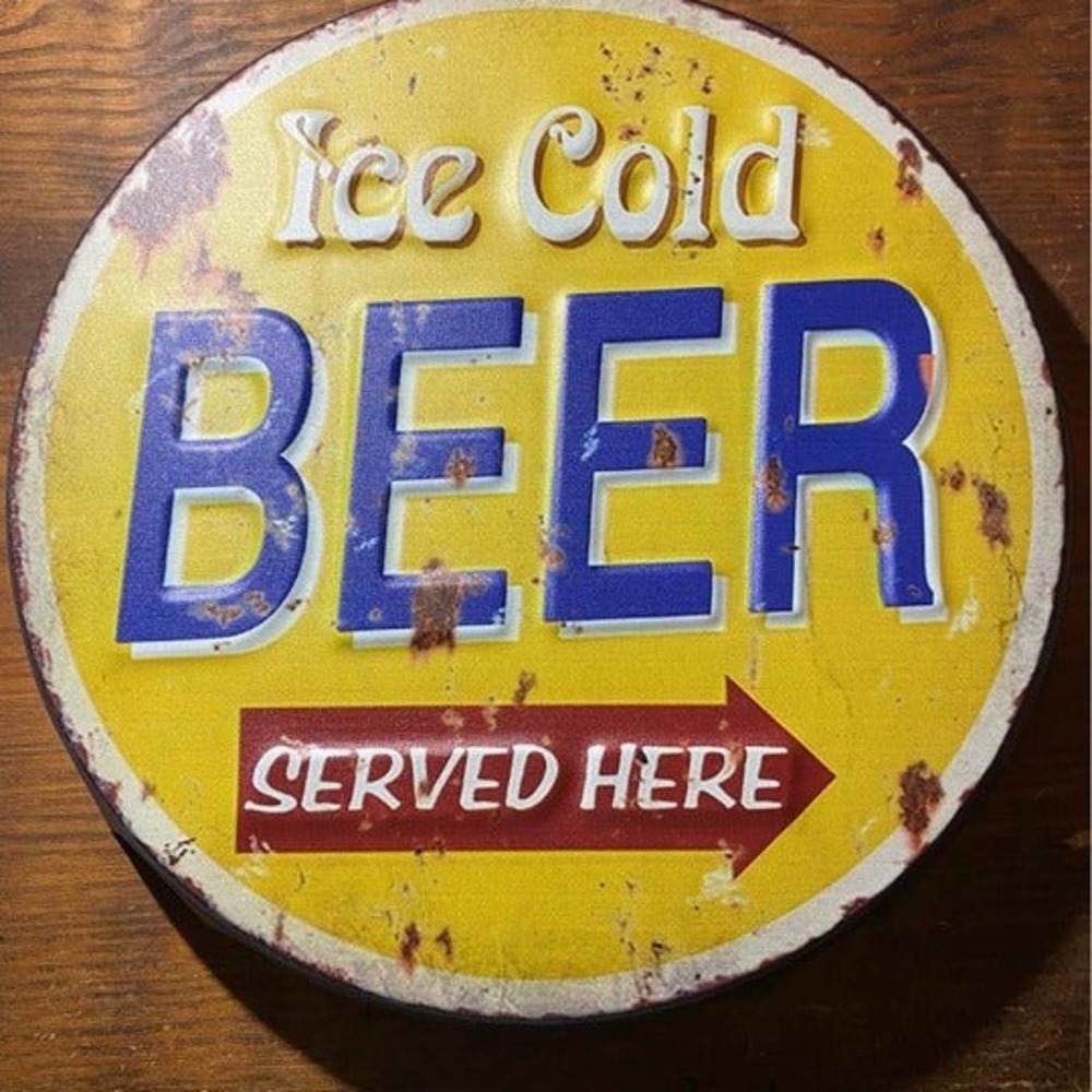 Wall hanging bottle cap signs metal
